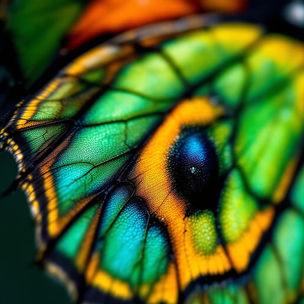 AI generated: Create a macro image of a Butterfly Wing