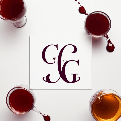 AI generated: create a logo with the initials G y C in wine and white colors