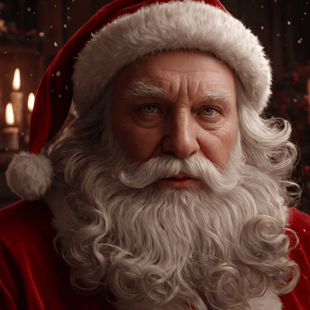 AI generated: santa claus portrait, intricate, elegant, highly detailed, trending on artstation, by Tom Bagshaw an...