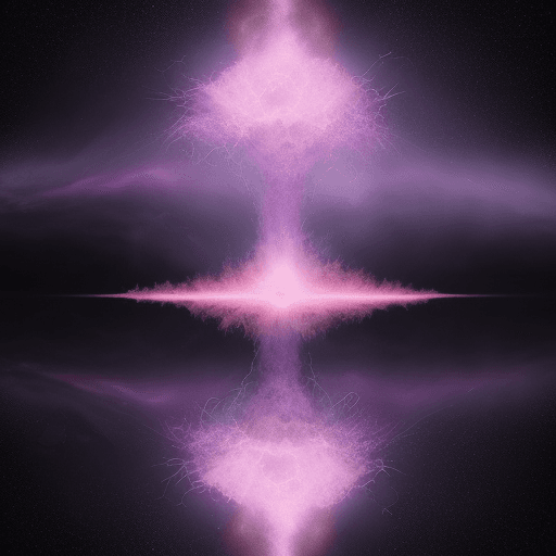 AI generated: The [destruction of the earth] in 'Ethereal Echoes', resonating with the delicate, subtle and [purpl...