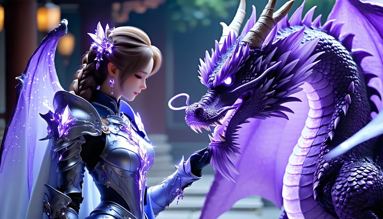 AI generated: final fantasy, human babe, fantasy big beautifull armor with extrem many details and accesories, glo...