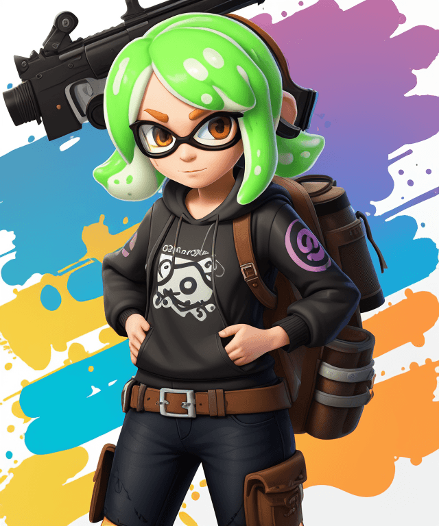 AI generated: splatoon, frye