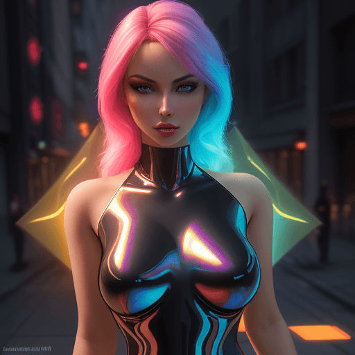 AI generated: stunning fiminine body, commercial image, lucinda lafleur | holographic photography shoots, in the s...