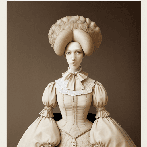 AI generated: fall 2017 paris fashion week, in the style of irving penn, ivory, poodlepunk, 1860–1969, leather/hid...