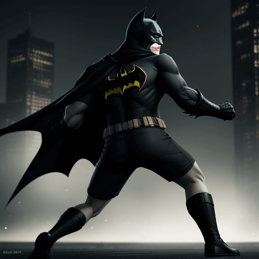 AI generated:  gopnik fight with batman, 8k