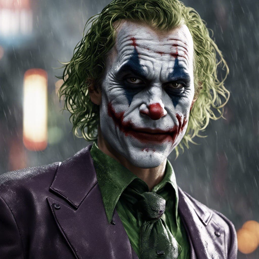 AI generated: the joker from the dark knight fullshot, trending on artstation, octane render, insanely detailed, 8...