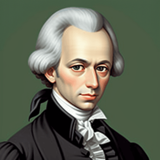 AI generated: Immanuel Kant, pixel art