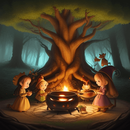 AI generated: Once upon a time, in the heart of the forest, there was a majestic tree where the lutins lived. Smal...