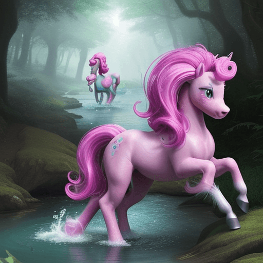 AI generated: Take a whimsical journey into the magical world of My Little Pony, where friendship and adventure aw...