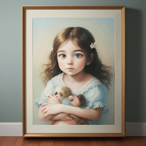 AI generated: A beautiful painting for my living room which depicts my love for children 