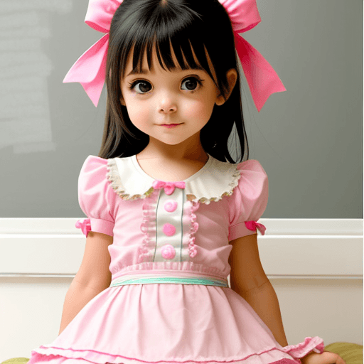 AI generated: little girl cute