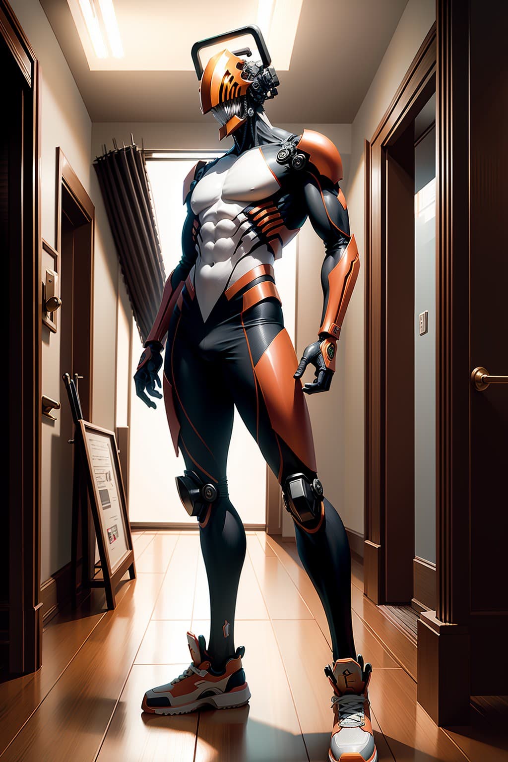 AI generated: (masterpiece), best quality, <lora:csm_denji-10:0.8>, chainsaw arms, full body photorealistic profes...