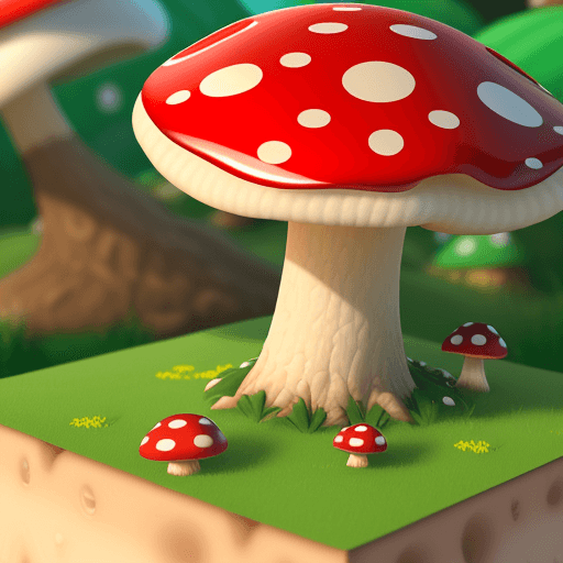 AI generated: Mushroom Kingdom background, 32k, closeup, trending on poltcount 3D, game --v 5.2 --ar 2:3 --s 700 -...