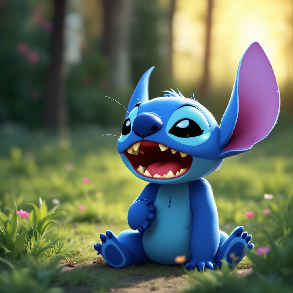 AI generated: Stitch,singing