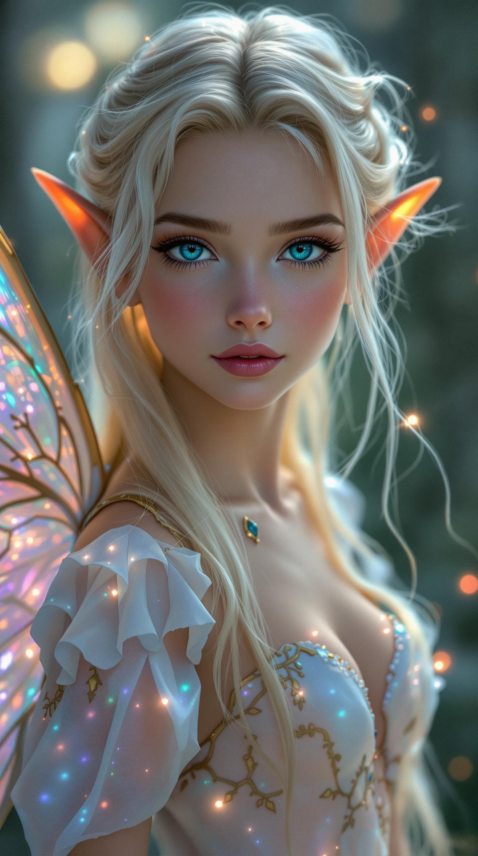 AI generated: a professional photo of a exceptionally of the most beautiful girl in the world, tween short eared e...