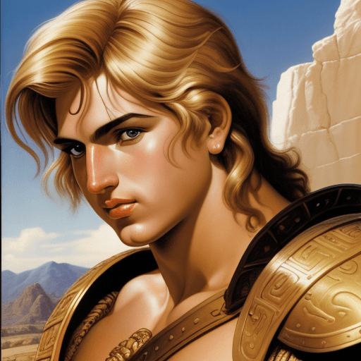 AI generated: Alexander the Great, epic close up, art by Boris Vallejo --ar 3:2 --s 200 --style raw --c 10 --v 6. ...