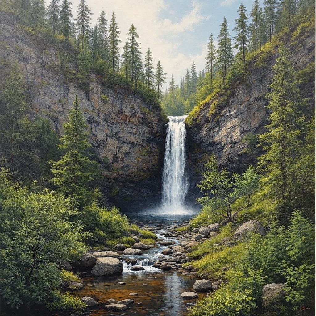 AI generated: NATURE, FALLS