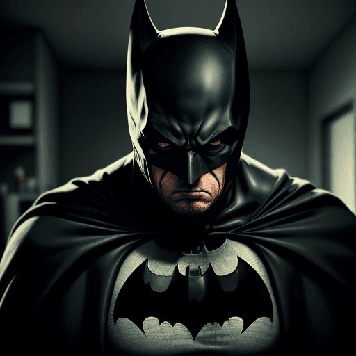 AI generated: Alcoholic Schizophrenic Batman in mentalhospital ,4k,ulra hd 