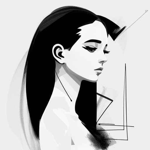 AI generated: A minimalist abstract sketch of a woman --ar 1:2 --stylize 750 --v 6