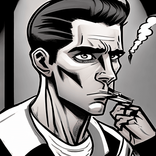 AI generated: Average American, male, athletic, fit, short hair, determined expression, cinematic lighting, noir, ...