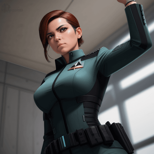 AI generated: valorant agent reyna looking down at you

