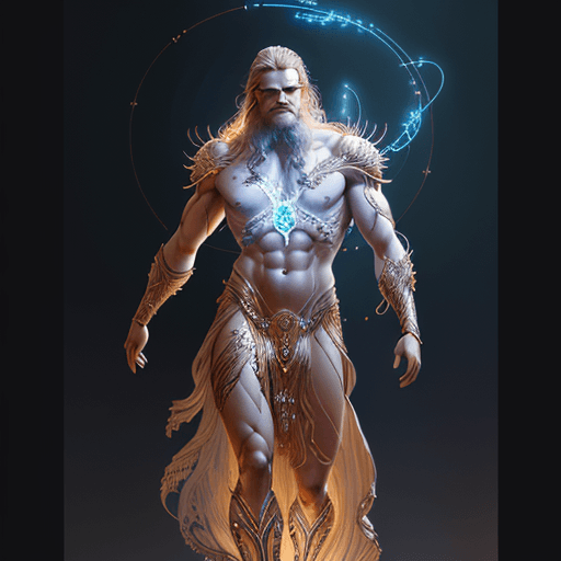 AI generated: portrait of zeus full body, intricate, elegant, glowing lights, highly detailed, digital painting, a...