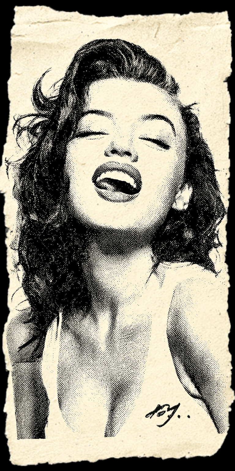 AI generated: vintage distressed poster style, pencil sketch of a woman on beige paper, vintage look, white border...
