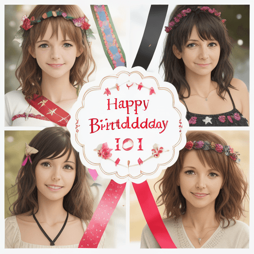 AI generated: create stacked birthday ribbons with birthday stone in the middle for Leisa (December), Robin (Janua...
