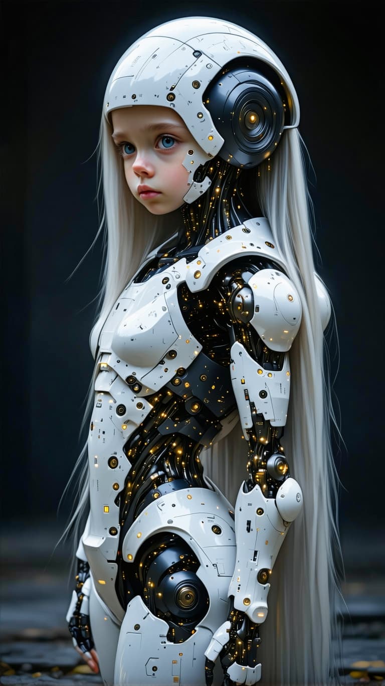 AI generated: a professional photo of a exceptionally of the most beautiful girl in the world, (seven year old(fut...