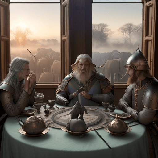 AI generated: photorealistic, lotr, destruction of an army of elephants with soldiers in Roman uniforms due to a m...