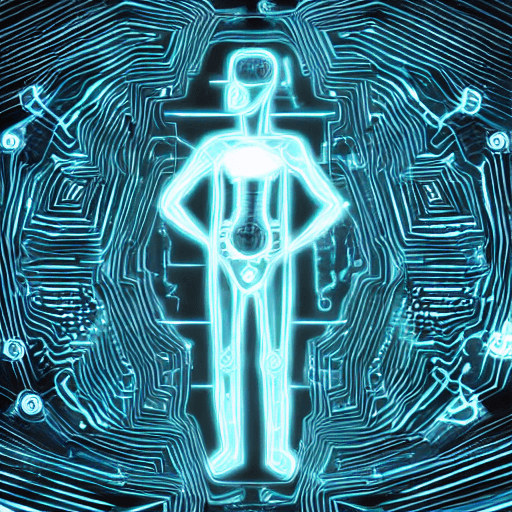 AI generated: high resolution, digital art of an wise cyborg representing Artificial Inteligence, beautiful backgr...