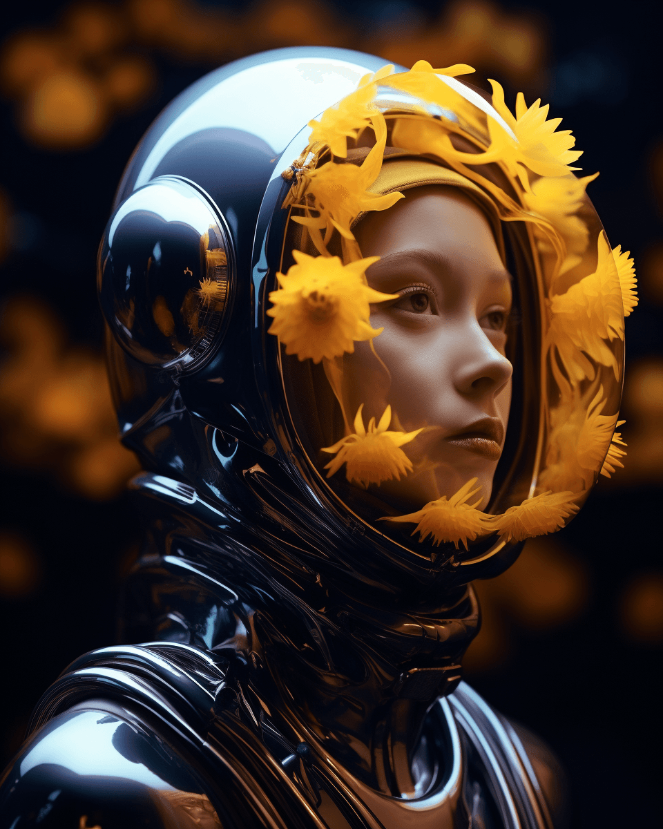 AI generated: Sunflower mask