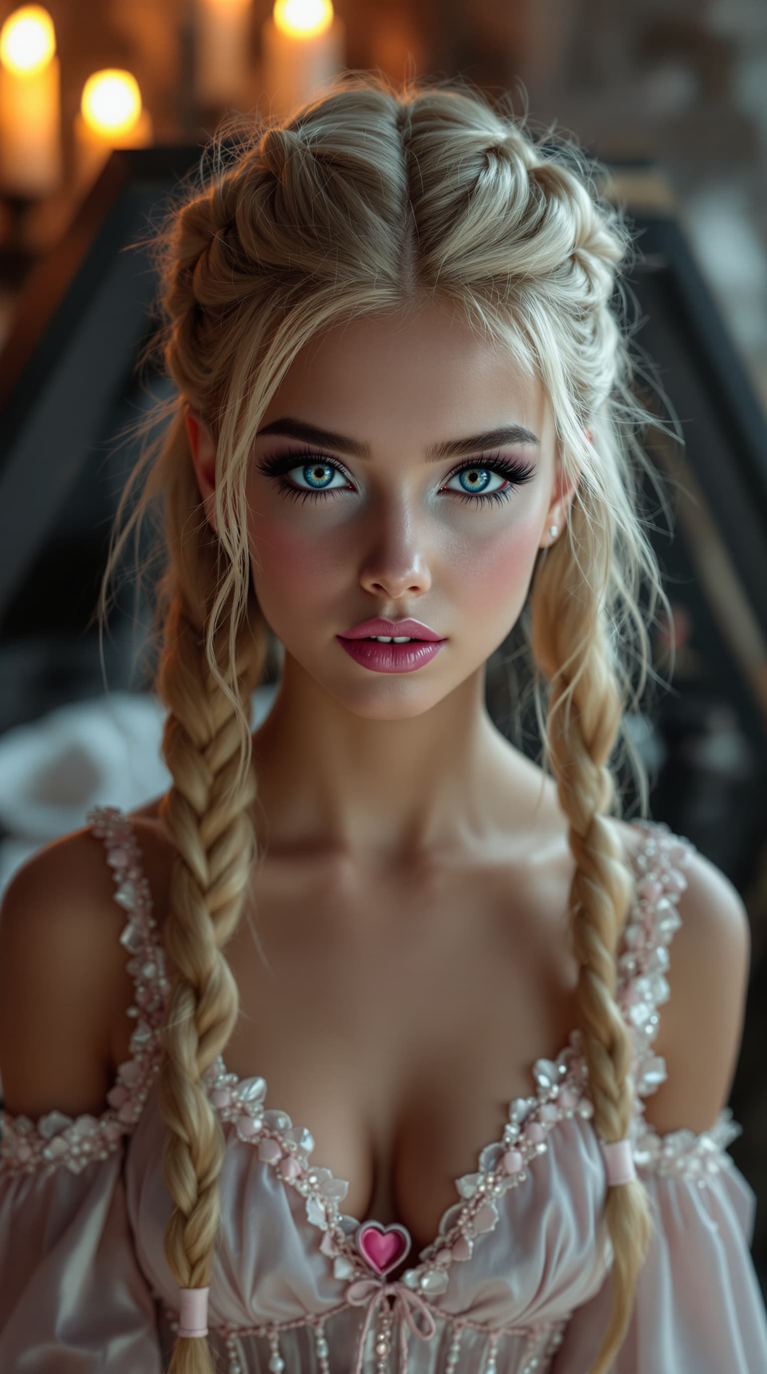 AI generated: A professional photo of the most beautiful seventh-grade girl in the world, depicted as a vampire, w...