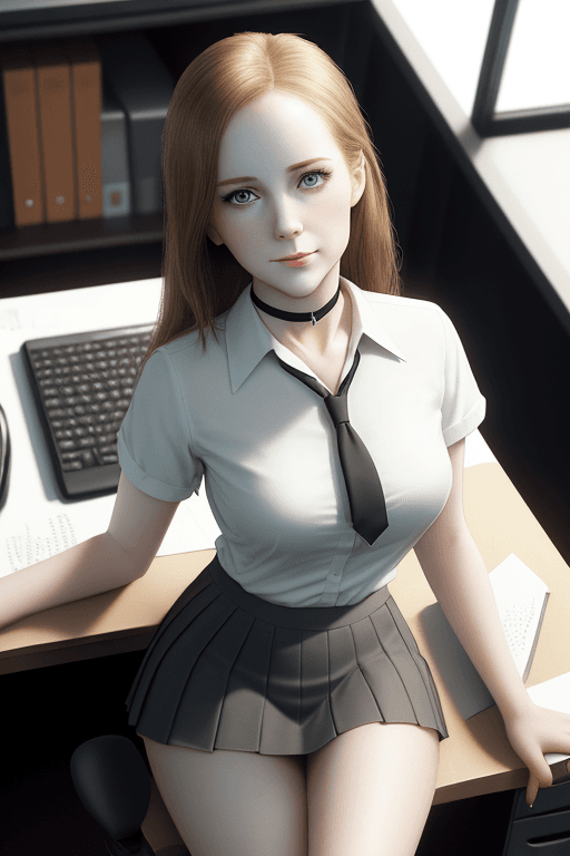 AI generated: ((best quality)), ((masterpiece)), ((realistic)), ((office secretary wearing office clothes)) , ((sh...