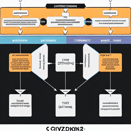 AI generated: Please create a horizontal divergent and convergent flowchart of the "design thinking" process, incl...