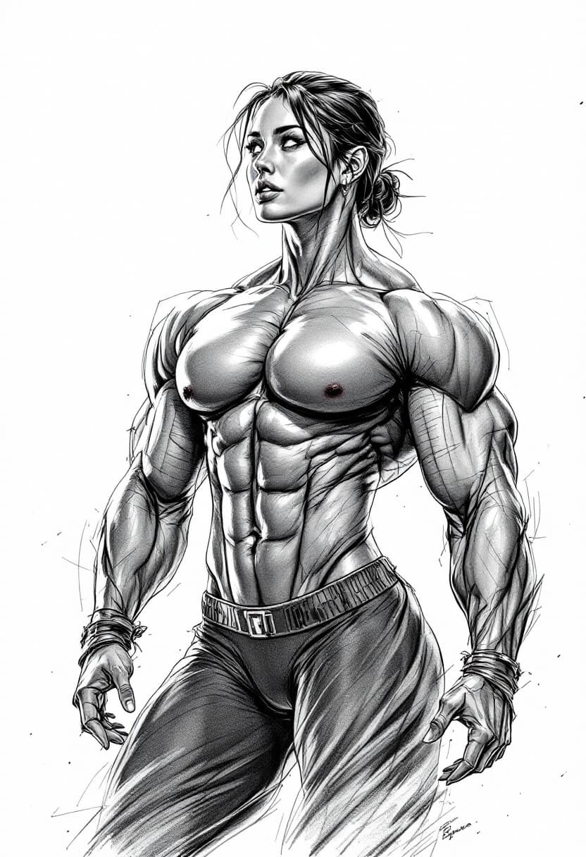 AI generated: Sketch, Beautiful colored pencil line art, Beautiful curves and lines, Artistic brush strokes, Beaut...