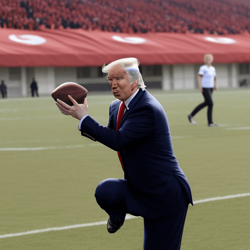 AI generated: Trump playing football in turkey