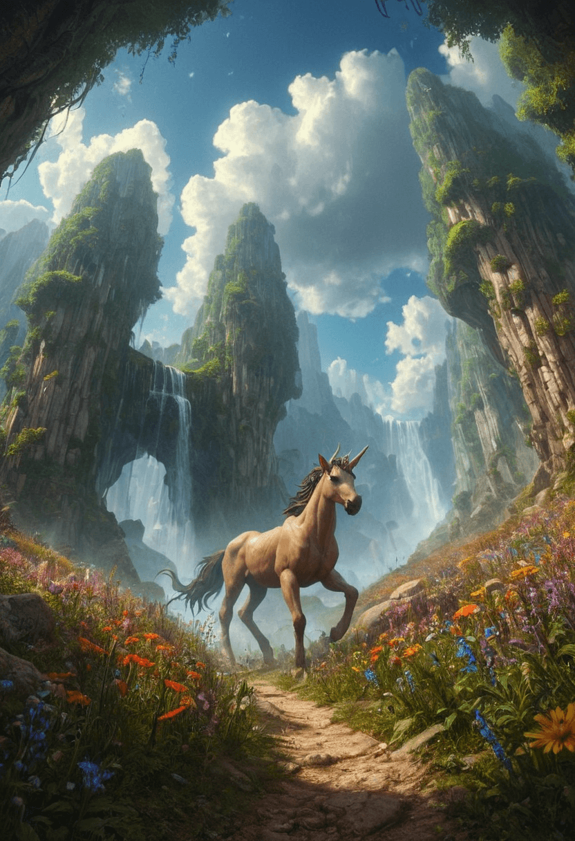 AI generated: realistic, highres, <lora:Fantasy_Monsters_XL:1>,A centaur walking through a dense, magical forest a...