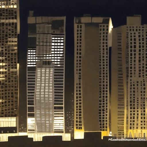 AI generated: buildings la nuit