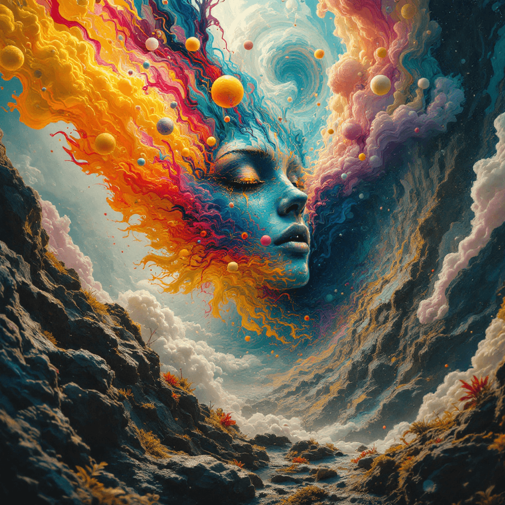 AI generated: Surreal image with a photorealistic background, making the abstract subject stand out and emphasizin...