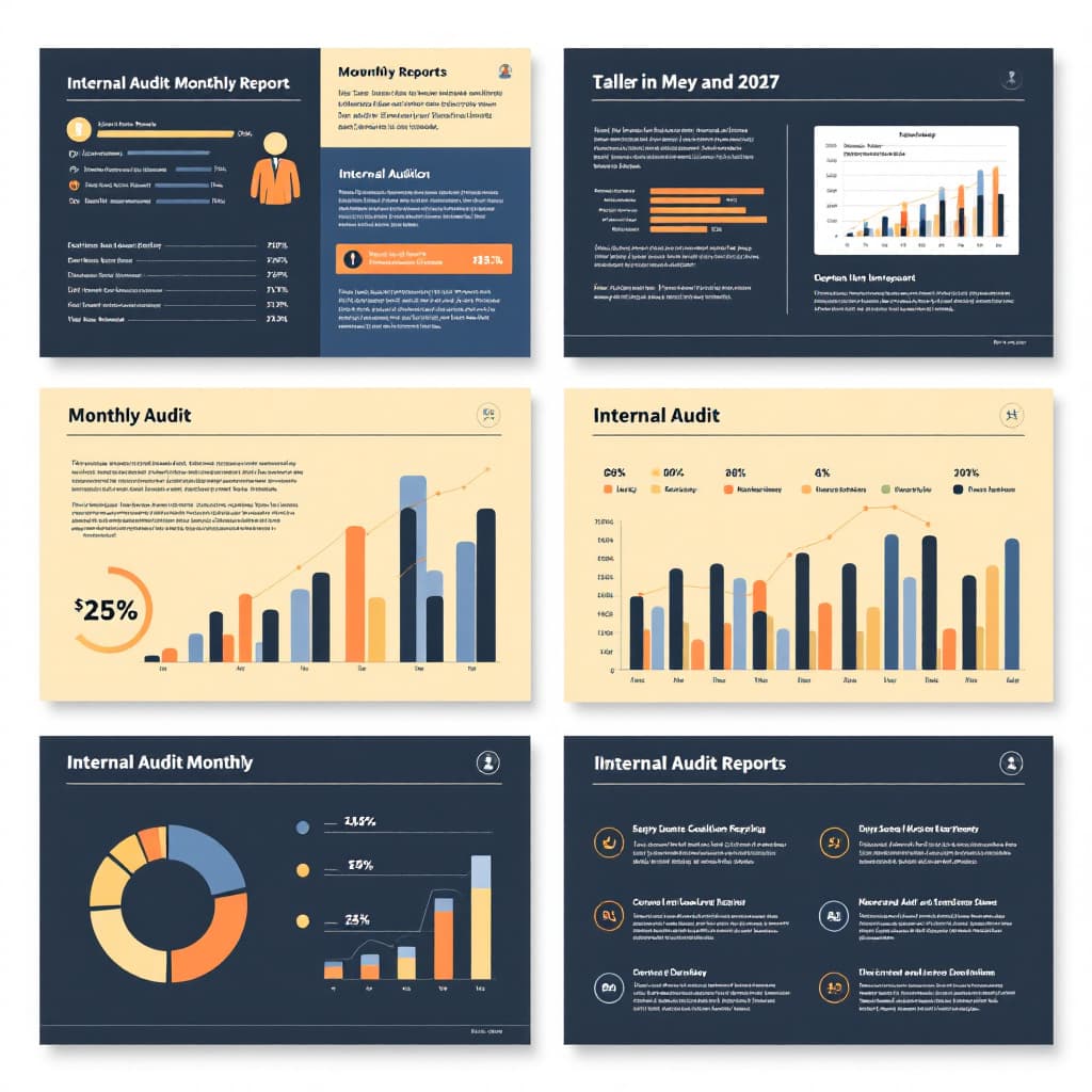 AI generated: Designs i can apply to my departmental monthly report of internal audit department