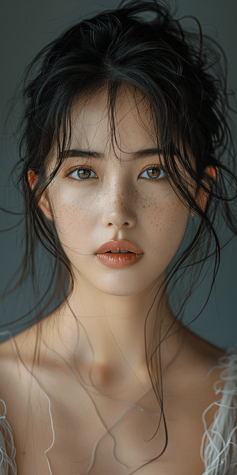 AI generated: Beautiful Korean woman, in the style of Asian beauty standards, Kdrama --ar 1:2 --stylize 750 --v 6