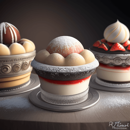 AI generated: Ultra-realistic Italian desserts line-up, professional Michelin Star gourmet food photography, intri...