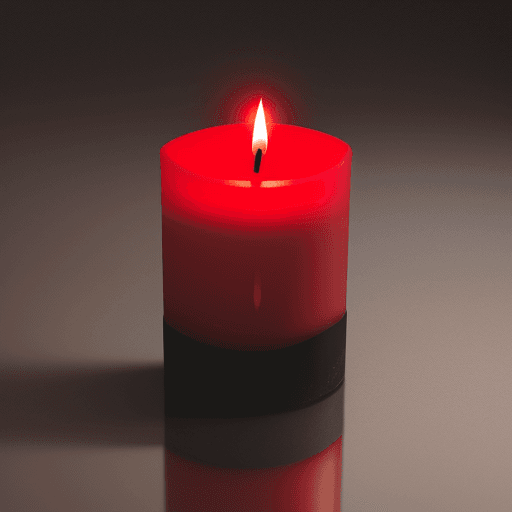 AI generated: red candle