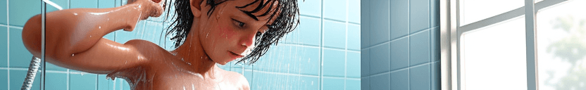 AI generated: 14yo girl in shower