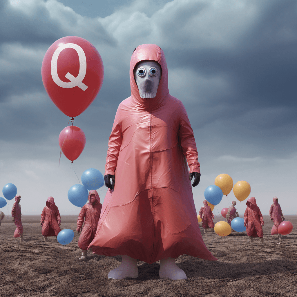 AI generated: QANON, Nutcase, crazy, conspiracy