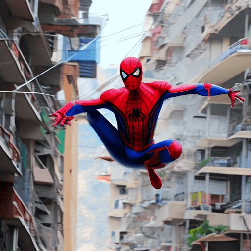 AI generated: Spideman in Ecuador