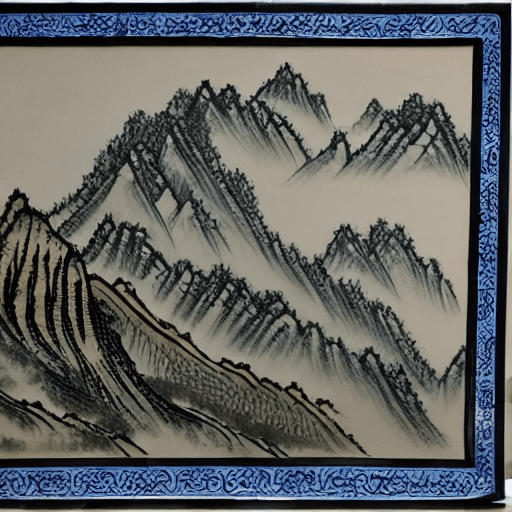 AI generated: mountain,CHINESE STYLE