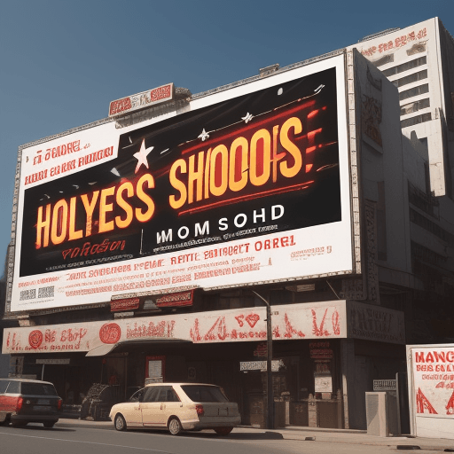 AI generated: A photorealistic billboard that mimics the Hollywood signboard with the text “JONASHOOTS.”