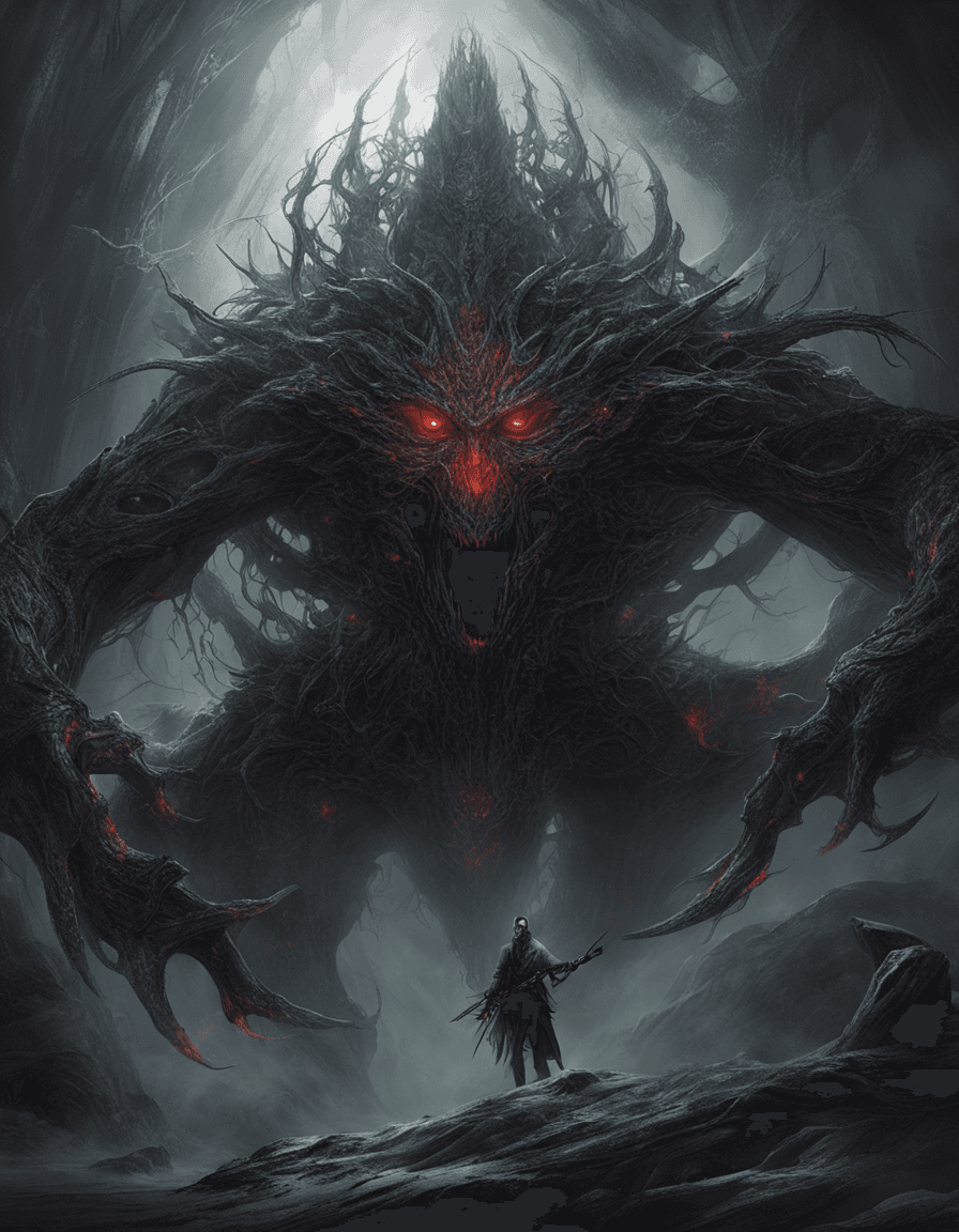 AI generated: The mysterious creatures are shadowy, ethereal beings with glowing red eyes. They move silently and ...